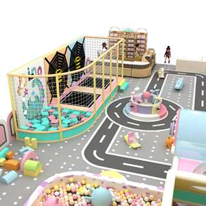 Naughty Castle Small Indoor Playground Sweet Color Indoor Game Center com bola deslizante Smashing Sports Características para crianças - Product Image 6