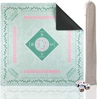 Tapis de mahjong antidérapant et insonorisant de 31,5 x 31,5 pouces pour table avec surface imperméable pour poker, cartes, dominos et jeux de société