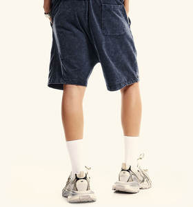 Alta calidad 100% algodón logotipo personalizado Unisex 358GSM pantalones cortos de verano Vintage Streetwear Sun Faded ácido lavado hombres pantalones cortos - Product Image 1