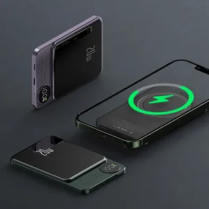 พาวเวอร์แบงค์ไร้สาย10000mAh ชาร์จเร็ว5000mAh ที่ชาร์จแบบแม่เหล็ก PD ชาร์จเร็วก้อนแบตเตอรี่ Type C - Product Image 3