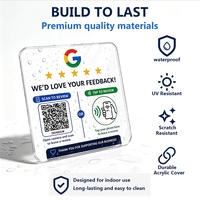 Autocollant NFC préprogrammé pour avis Google, en acrylique, avec code QR, adhésif, étanche, anti-poussière, pour signalisation de demande client sur comptoir/table