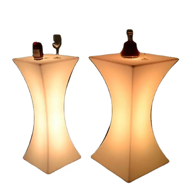 Новый 16 видов цветов меняющийся барный стол IP65 водонепроницаемый Сертифицированный пластиковый клубный столик со светодиодной квадратной талией коктейльный столик