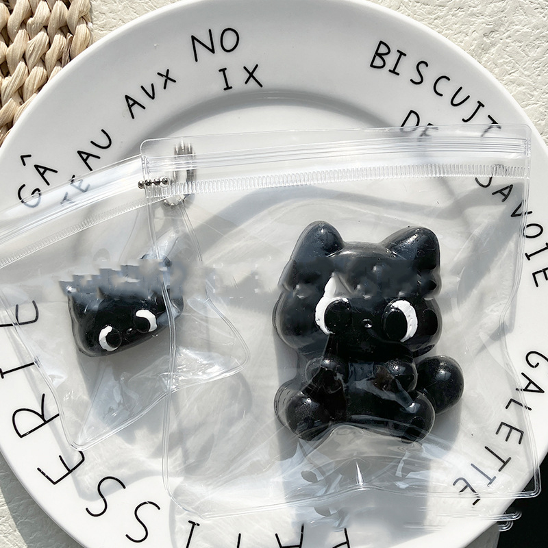 20734-ลูกแมวดำ + ลูกแมวตัวเล็ก Squishy