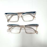 Liquidación de Stock: Monturas Ópticas Unisex Rectangulares de Acetato con Borde Completo, Bisagras de Resorte, Entrega Rápida