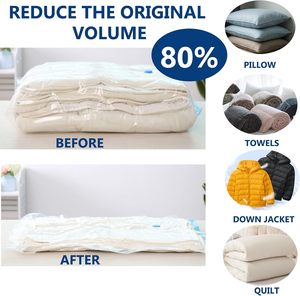 <strong>Extra</strong> <strong>Large</strong> 6 Pack Eco-Friendly Compression Vacuum <strong>Storage</strong> <strong>Bags</strong> 100 X 80cm Double Zip Seal Reusable Dustproof Multifunction - Product Image 4