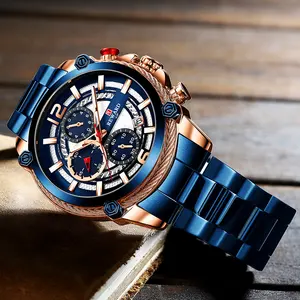 Ricompensa orologio da uomo di alta qualità al quarzo personalizzato Oem lega Sport orologi da polso impermeabili in acciaio inossidabile Relojes di lusso maschile