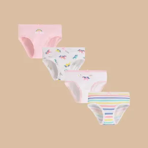 Atacado/odm/oem Cute Girls Underpants Crianças Calcinhas para Menina Underwear Suporte Spandex/Algodão Tecido Confortável