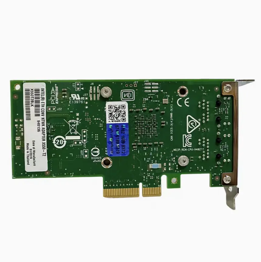 For Original INTEL X540-T2 dual electrical port 10Gb Ethernet card X550-T2 PCIE dual port 10Gb desktop