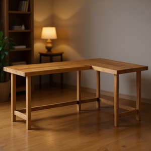 Solid Mango Wood <b>Rustic</b> <b>Desk</b> Natural Wood Computer <b>Desk</b> With <b>Rustic</b> Style - Product Image 2