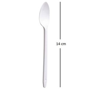 Cucchiai per Granita Bianchi 14 Cm Set di 3 Cucchiai Compostabili per Gelato - Product Image 2