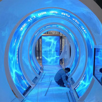 Écran LED incurvé couleur pleine résolution P1.86 pour intérieur, grand écran publicitaire numérique flexible pour salle de conférence, écran LED cylindrique