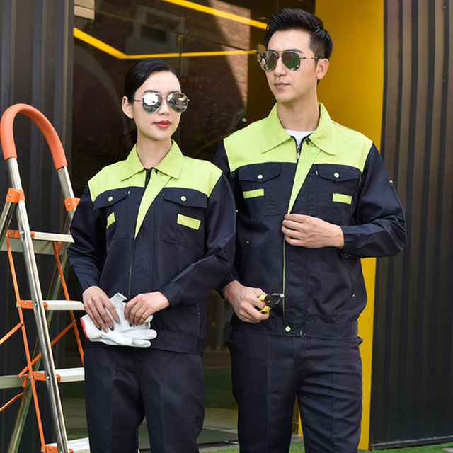 Working Jacket Pants Cotton Labor Clothing Welding Suit Auto Car Repairmen Workshop Mechanic Electric Coveralls Work Uniforms