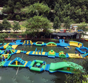 <span class=keywords><strong>Piscine</strong></span> gonflable Hualong PVC pour enfants et adultes, parc aquatique extérieur avec toboggan gonflable et parcours d'obstacles, capacité <span class=keywords><strong>de</strong></span> 150 kg pour 150 passagers - Product Image 3