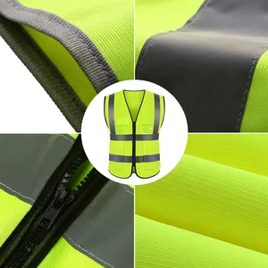 Customized Hot Sale Security Multiple Sizes Oem Workwear Crew Construction Hi Vis Clothing Reflective Safety Vest