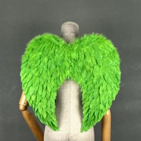 Factory Custom Party Event Festival Zubehör Parade Karneval Masked Ball Angel Wings St. Patrick's Day Grüne Feder flügel