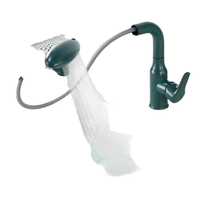 Robinet de lavabo moderne monocommande extractible en céramique, en acier inoxydable, chaud/froid, pour lavage des mains, à poser sur le comptoir, finition gris anthracite 5