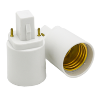 Adaptateur de douille de lampe PBT anti-feu G24D vers E27, compatible avec les ampoules de sécurité, best-seller