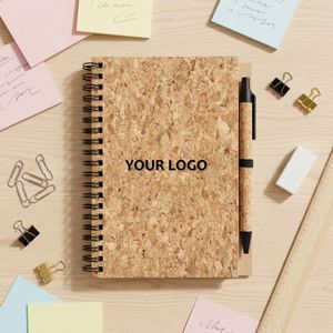 Carnets à spirale en liège en gros, journaux B6 personnalisés, cadeaux promotionnels d'entreprise, goodies de conférence, fournitures de bureau écologiques pour le personnel - Product Image 1
