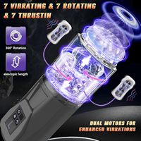 Pompa Penis Masturbator Otomatis untuk Pria, Dapat Diisi Ulang via USB dengan 7 Mode Getar, Fungsi Dorong & Putar untuk Penggunaan Pria Dewasa