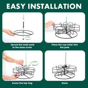 Organisateur de bouteille d'eau support de séchage pour porte-gobelet Stanley 40oz gobelet 360 rotatif pour Stanley Owala Yeti Simple Morden Cup - Product Image 5