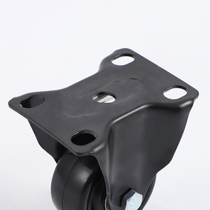 2 Inch Rubber Caster Wheel Plate Mount Silent Furniture Industrial Casters PP Material Plain Bearing Modern Design - Product Image 1