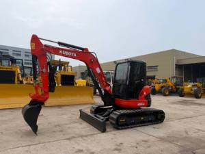 รถขุดขนาดเล็ก Kubota U55-4 มือสองจากญี่ปุ่น น้ำหนัก 5.5 ตัน แบบ Zero Tail Swing พร้อมเครื่องยนต์ V2607 - Product Image 2