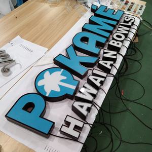 Professional Enseigne Lumineuse Acrylic Sign <strong>Letter</strong> Cheap <strong>Plastic</strong> <strong>Letters</strong> Led logo Back Custom Logo Sign - Product Image 3