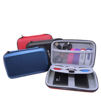 Tas penyimpanan Eva multi-ukuran dapat disesuaikan casing pelindung cangkang keras ritsleting penutup Driver Hard Disk 2.5 inci