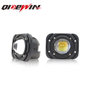Qidewin Square Recessed <b>Spotlight</b> 6000 Lm Led Dual Color Motorcycle Front Fog Light - Product Image 1