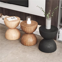 Table console ronde moderne en bois massif pour salon, entrée, bois de pin, meubles écologiques pour la maison