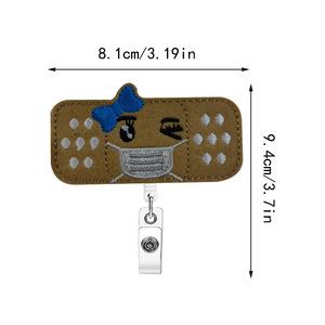 En stock: vendas de tela de fieltro, llaveros retráctiles fáciles de desenredar, llaveros con lazo, hebillas para credenciales de médico - Product Image 5