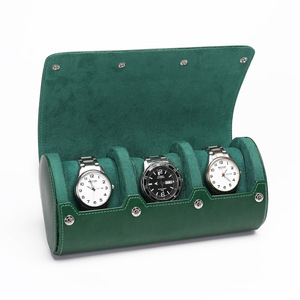 Lüks OEM ODM Snap düğmesi kol seyahat organizatör depolama ambalaj kutusu deri İzle rulo ambalaj için 1 <span class=keywords><strong>2</strong></span> <span class=keywords><strong>3</strong></span> yuvaları - Product Image 3