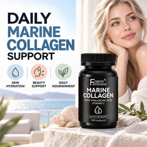 Capsules de collagène marin Shecome 2400 mg, acide hyaluronique, vitamine C pour l'hydratation de la peau des adultes, anti-âge, soutien articulaire - Product Image 4