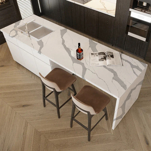 ODM/OEM TMZ Diseño Moderno 5033 Losa Grande de Cuarzo Ondulado Impermeable para Encimeras de Cocina de Hotel - Product Image 3