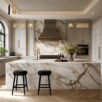 Meubles de cuisine finition mélamine, design moderne, pour la construction de maisons complètes par des développeurs immobiliers