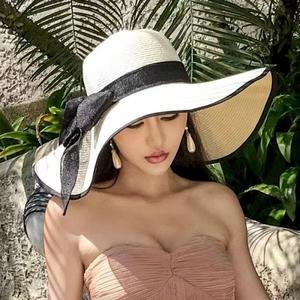 Cappello da viaggio in pelliccia stile cape da donna, a tesa larga, anti-sole, traspirante, pieghevole, arrotolabile, da spiaggia - Product Image 2