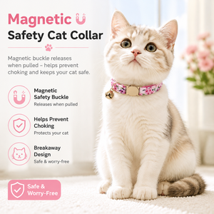 Wholesale Magnetic Breakaway <strong>Cat</strong> <strong>Collar</strong> with Bell <strong>Quick</strong> <strong>Release</strong> Magnetic Buckle Anti Choking Custom Logo Buckle Multiple Colors - Product Image 1