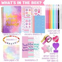 Ensemble de papeterie personnalisé DIY pour filles, cadeau d'anniversaire, carnet en papier et ensemble de scrapbooking pour étudiants