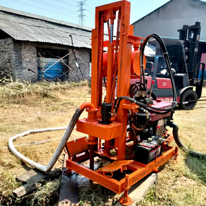 Taladro Mini con ruedas 50m 120m Deep Borewell Manual Rotary Head Precio Equipo de pozo de agua Máquina para el hogar - Product Image 1