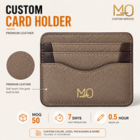 Cartera Minimalista Delgada de Cuero para Tarjetas, Ideal para Regalos Corporativos y Vendedores de Accesorios de Moda, con Detalle de Costura Fina, Logotipo Personalizado OEM