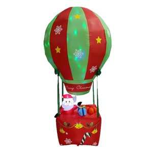 Ballon à air chaud gonflable de Noël de 2,1 mètres avec Père Noël, lumière rotative pneumatique, décoration de jardin et jouets - Product Image 5