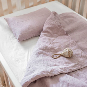 Sábanas de lino francés lavadas con piedra neutra antialérgica <span class=keywords><strong>para</strong></span> recién nacidos, sábanas de cuna ajustadas <span class=keywords><strong>para</strong></span> bebés, juego de cama suave <span class=keywords><strong>para</strong></span> niños - Product Image 5