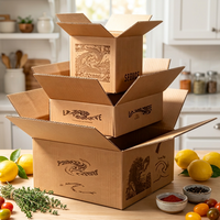 Benutzer definierte Logo-Druck verpackung Papier Versand karton Wellpappe Container Versand Mailer Karton Umzugs kartons zum Verpacken