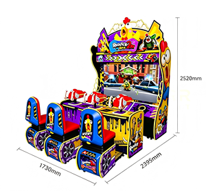 Machine d'arcade de tir à pistolets légers Rooster N Bro 2DX pour 3 joueurs avec sièges à mouvement et système de rédemption de tickets - Product Image 3
