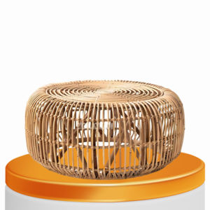 Mesa de ratán resistente para uso en interiores y exteriores para espacios de jardín y patios con detalles tejidos - Product Image 2