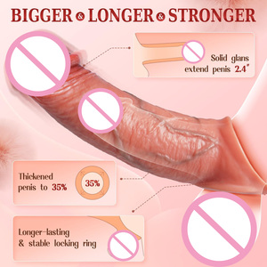 Ứng <span class=keywords><strong>d</strong></span>ụng kiểm soát mềm rỗng <span class=keywords><strong>d</strong></span>ương vật mở rộng Bao da mở rộng Cock tay áo tái sử <span class=keywords><strong>d</strong></span>ụng tay áo mở rộng bao cao su nam dildo <span class=keywords><strong>Enhancer</strong></span> - Product Image 5