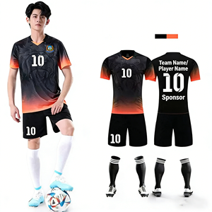 Uniforme de Fútbol Personalizado para Clubes y Equipos, Conjunto Completo de Camiseta de Fútbol China, Uniforme Unisex 100% Poliéster Antibacterial con Cuello Redondo - Product Image 5