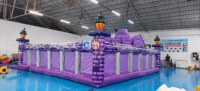 Nouveau design de labyrinthe gonflable d'Halloween, grande structure gonflable de qualité commerciale pour enfants et événements