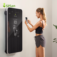 Máquina Multigimnasio Ajustable de Metal SPlan de Gran Venta con Pila de Pesas de 100 kg, Pantalla Táctil LCD y 5/7 Niveles Ajustables, Soporte para Sentadillas para el Hogar
