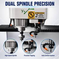Machine de perçage à friction thermique CNC, double broche, perçage et taraudage automatiques, moteur et roulement pour tubes et profilés métalliques